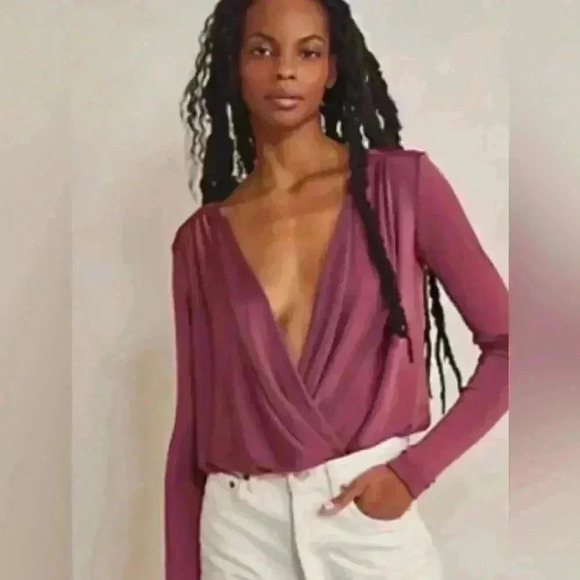 NWOT Free People Revolve Turnt Bodysuit ~ Dark Rhubarb ~ Medium - Picture 3 of 8